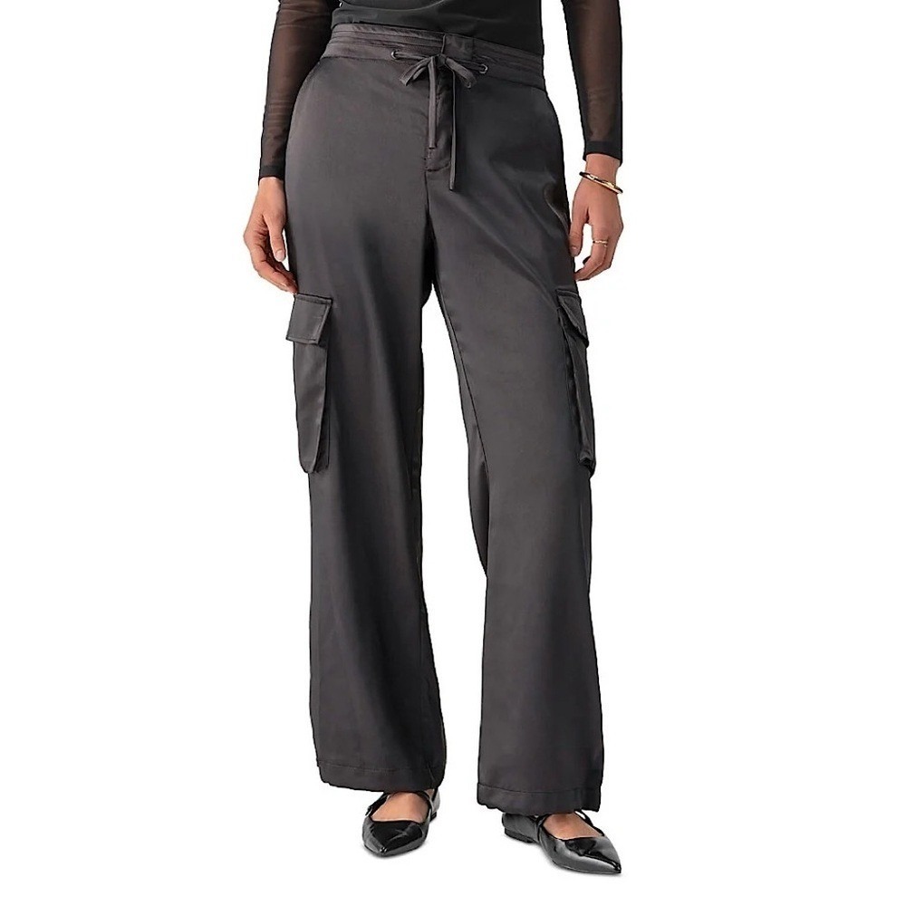 Sanctuary Eve Satin Cargo Pants BLACK 24